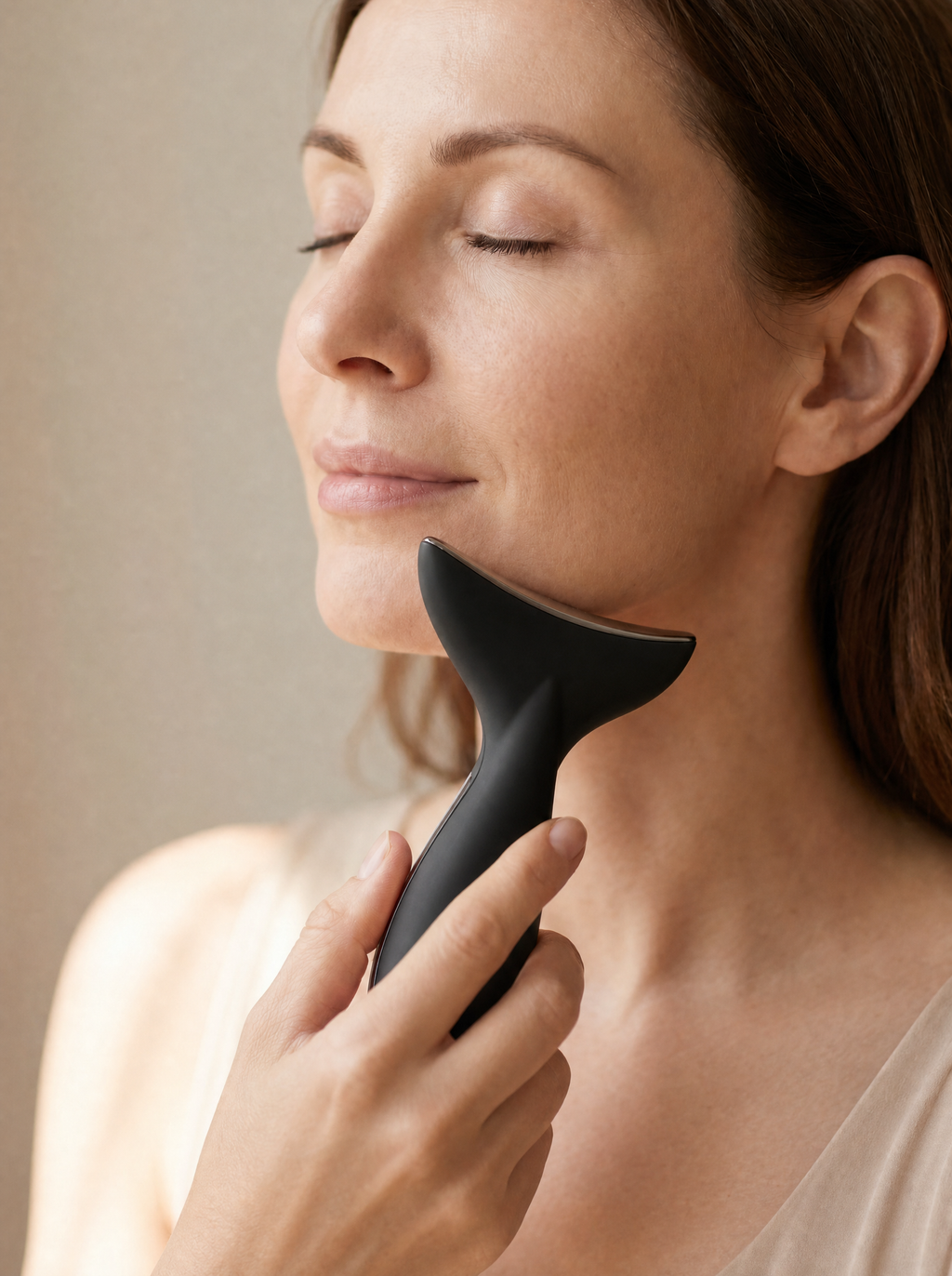 NuvLift Pro Black variant on jawline